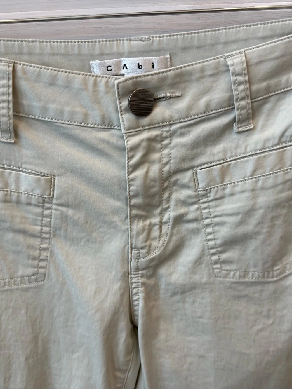 Cabi Sandy Trouser Tan Dress Flare Long Pants Size 4 - Picture 5 of 6